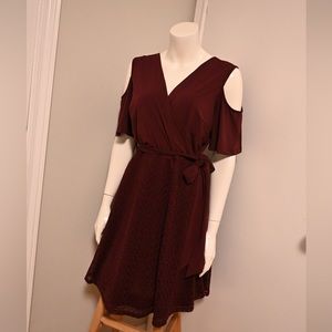 Le Chateau maroon above the knee dress
